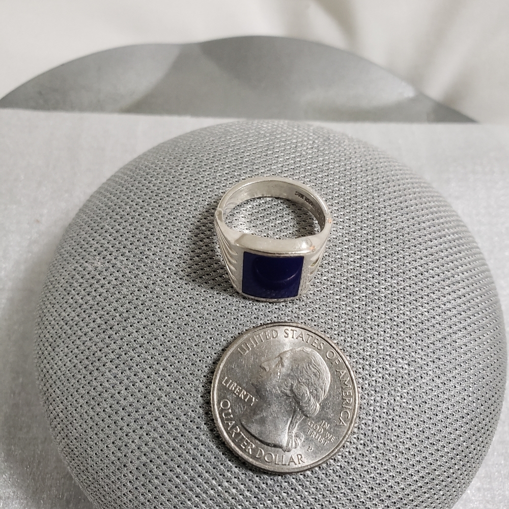 Sterling Silver (925) Blue Stone Ring 💍 - Picture 3 of 3